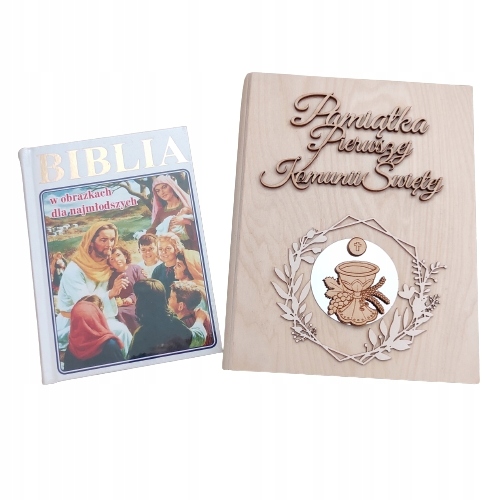 

Pamiątka I Komunii na komunię biblia