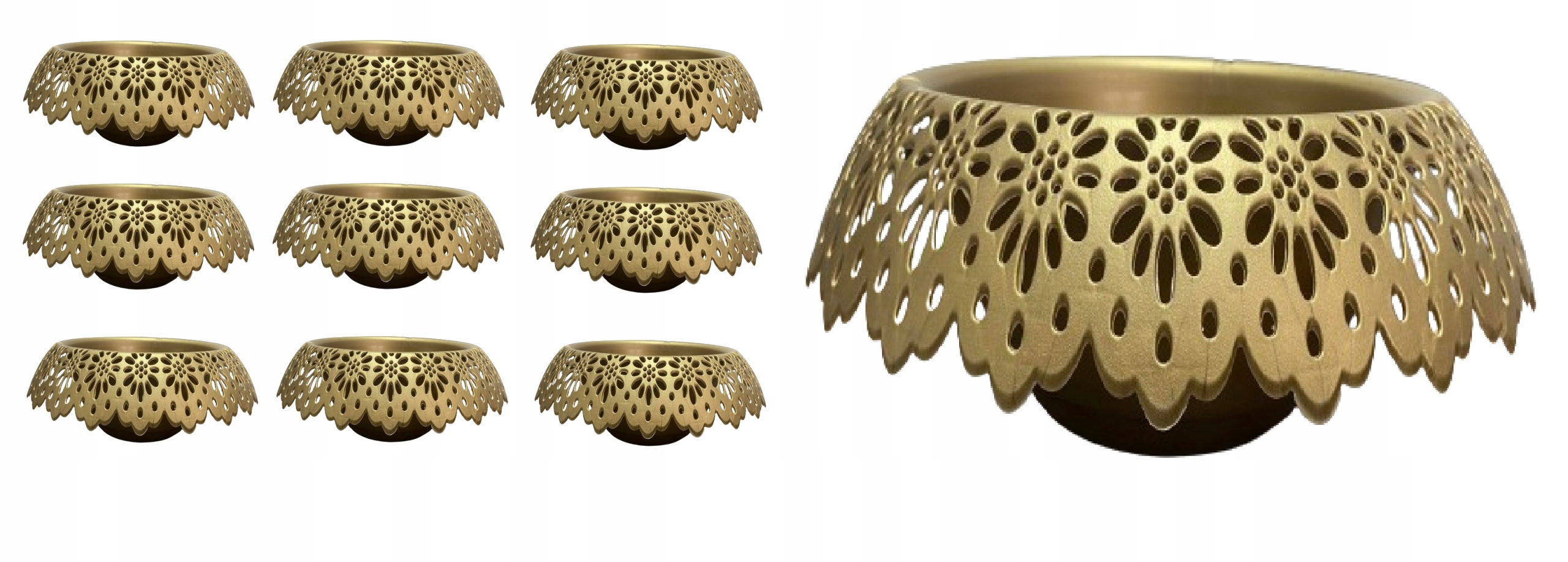 10 x Obal Na Květináč Modena 20 cm květináč pro živé i umělé kompozice Zlatý ko