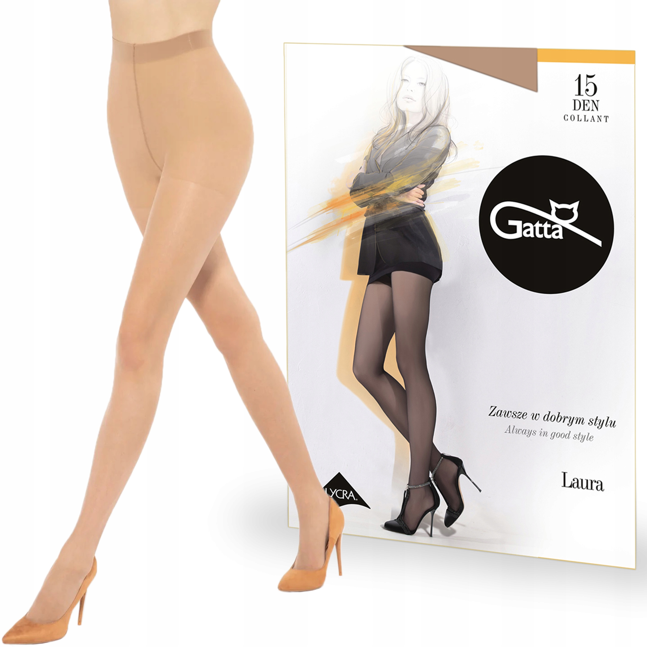 Rajstopy Gatta Laura 15 den lycra, Daino 2-S