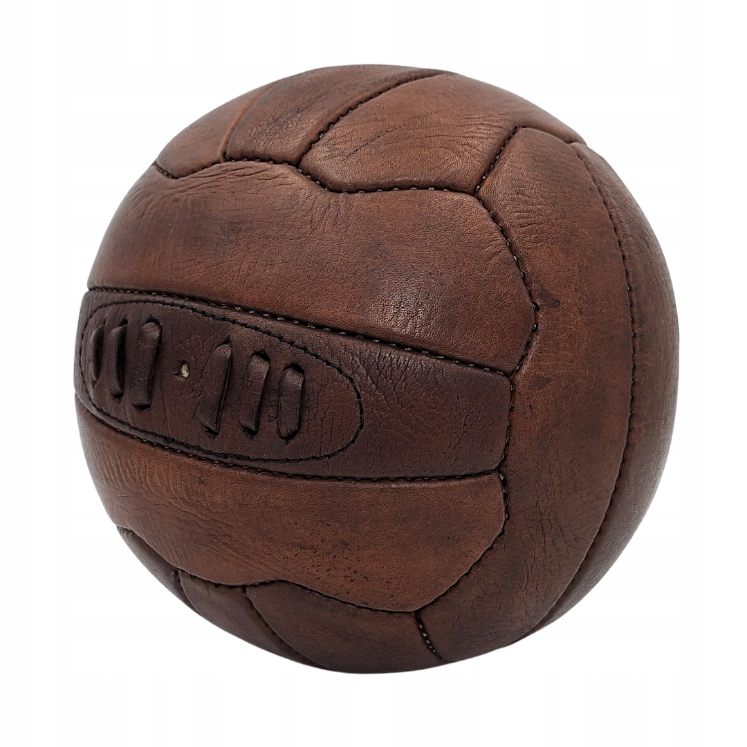 Futbalová lopta Vintage Kožená Retro darček pre športovca Dekorácia Vintage