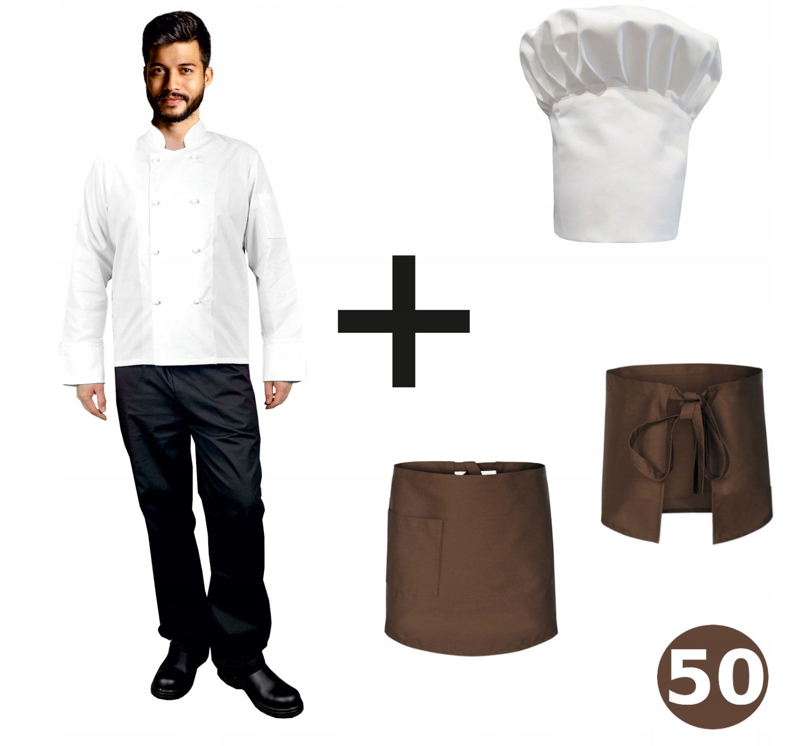 Sada kuchaře, kompletní kuchařská uniforma r.XXL