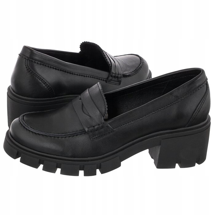 Dámské polobotky na podpatku Mokasíny Kožené Filipe Černé 11593