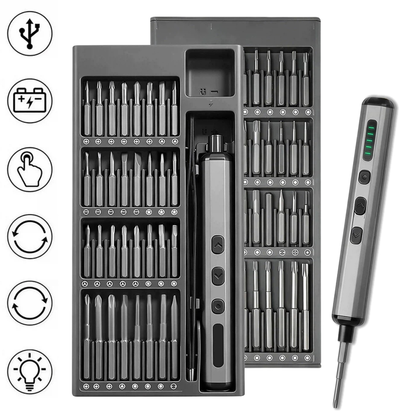 Sada přesných magnetických Led elektrických šroubováků s baterií