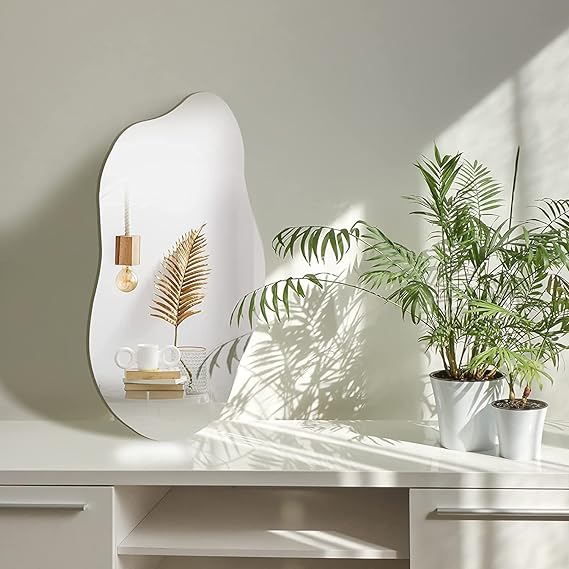 Lustro Asymetryczne Ścienne Nowoczesne 85x50 cm Wysokość 85 mm