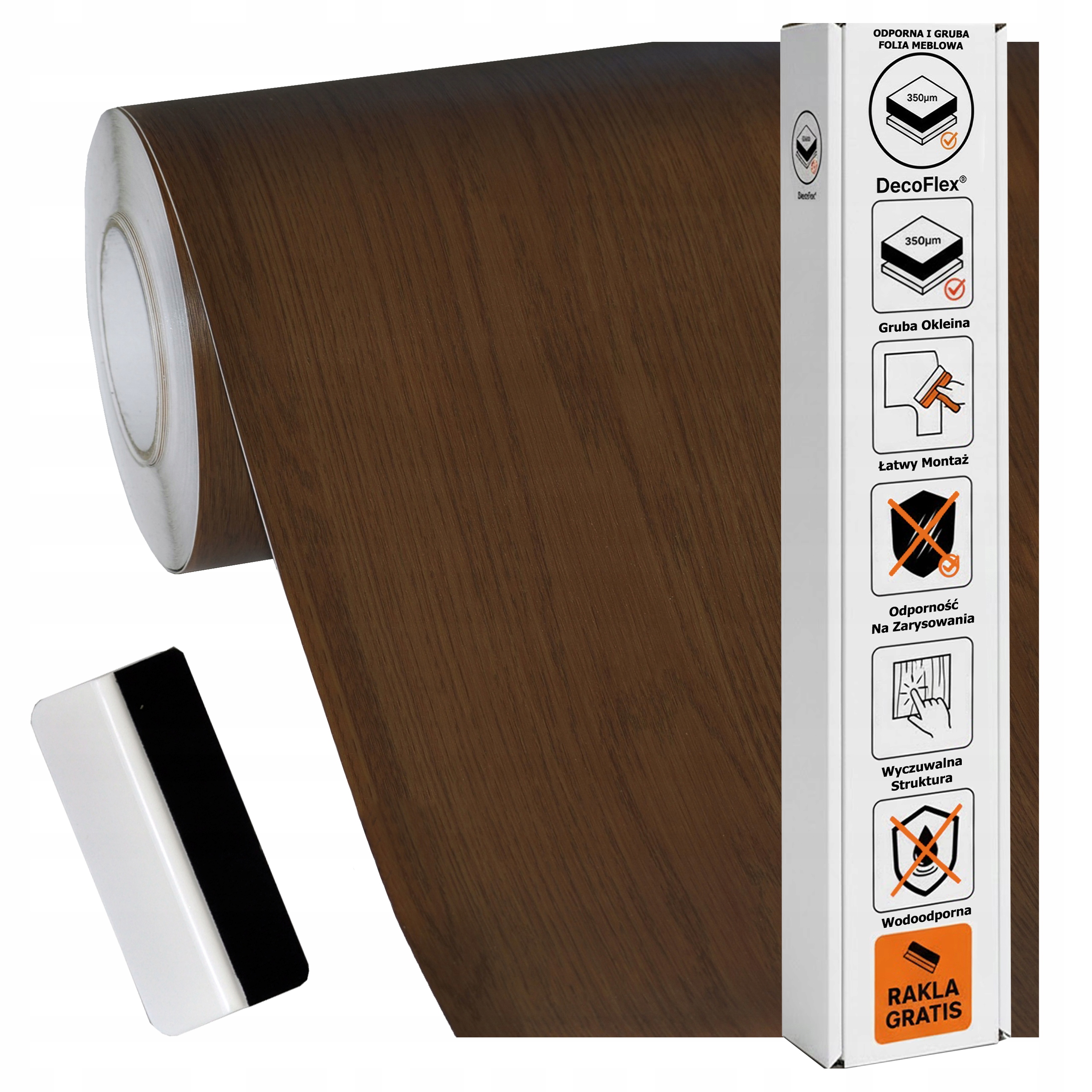 Nábytková dýha Samolepicí 60x500 cm Pracovní deska Dveře Silná struktura Dřevo