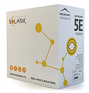 Kábel licna Solarix CAT5E Utp Pvc sivý 305m/ box SXKL-5E-UTP-PVC 27800302