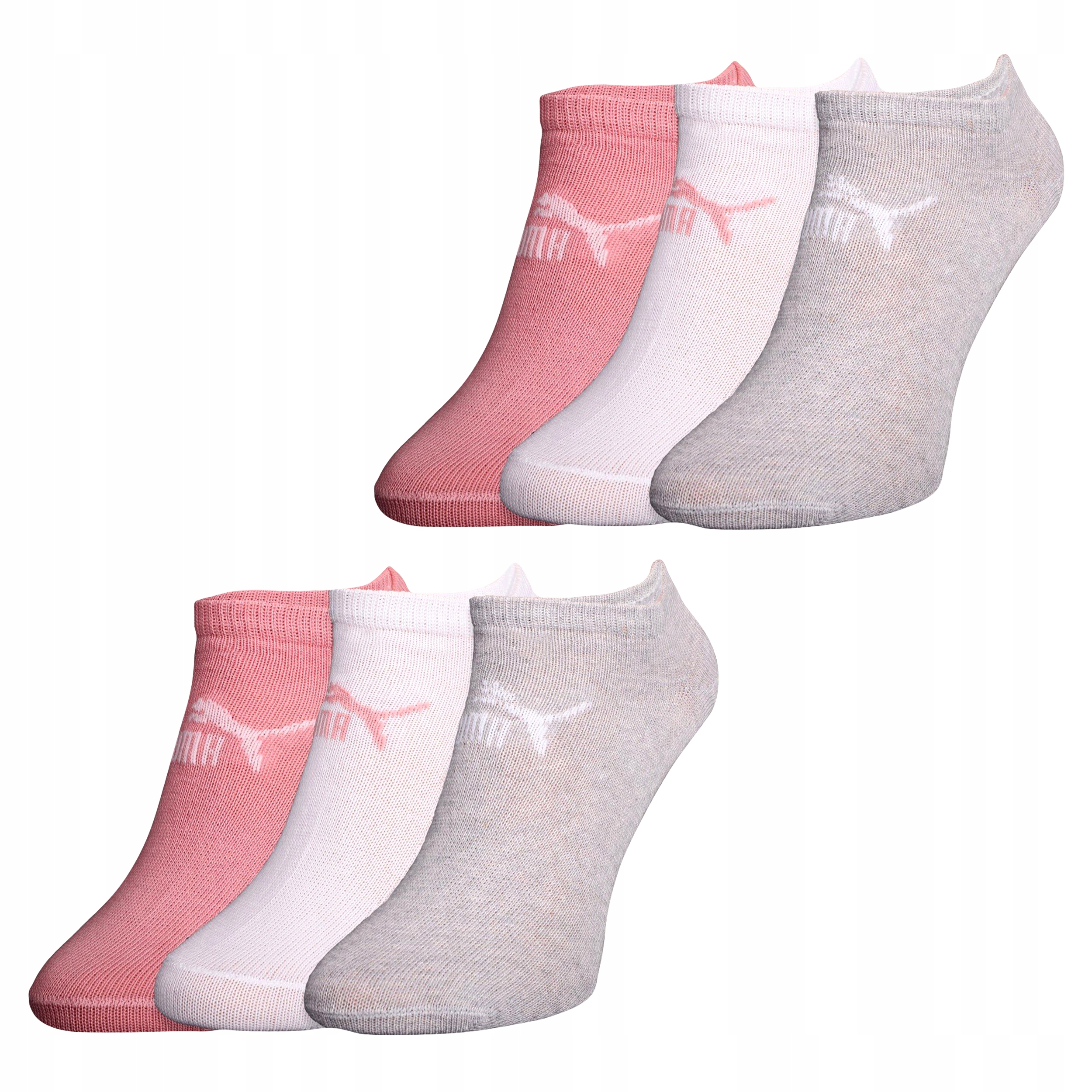 

Stopki Puma Białe/szare/różowe, 2x3-pak, 35/38