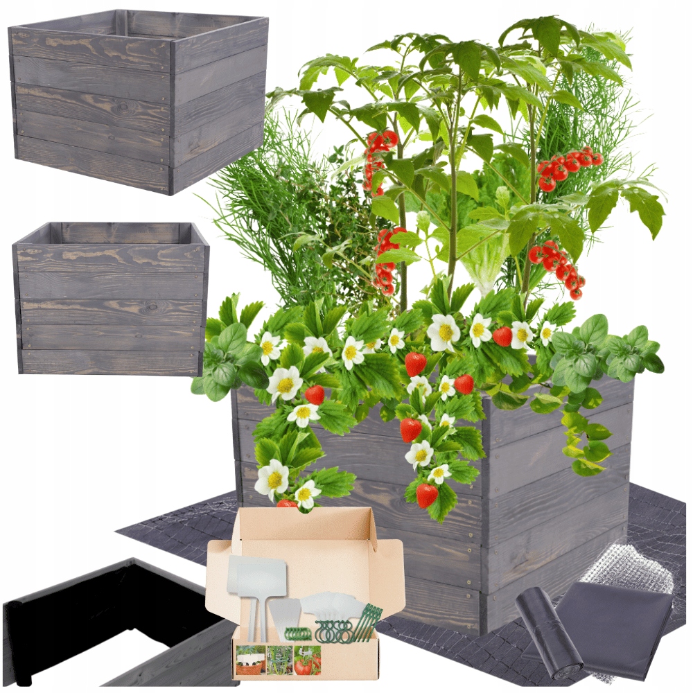 Vyvýšený záhon zeleninová zahrada box pařeniště květináč impregnace 45x100x60