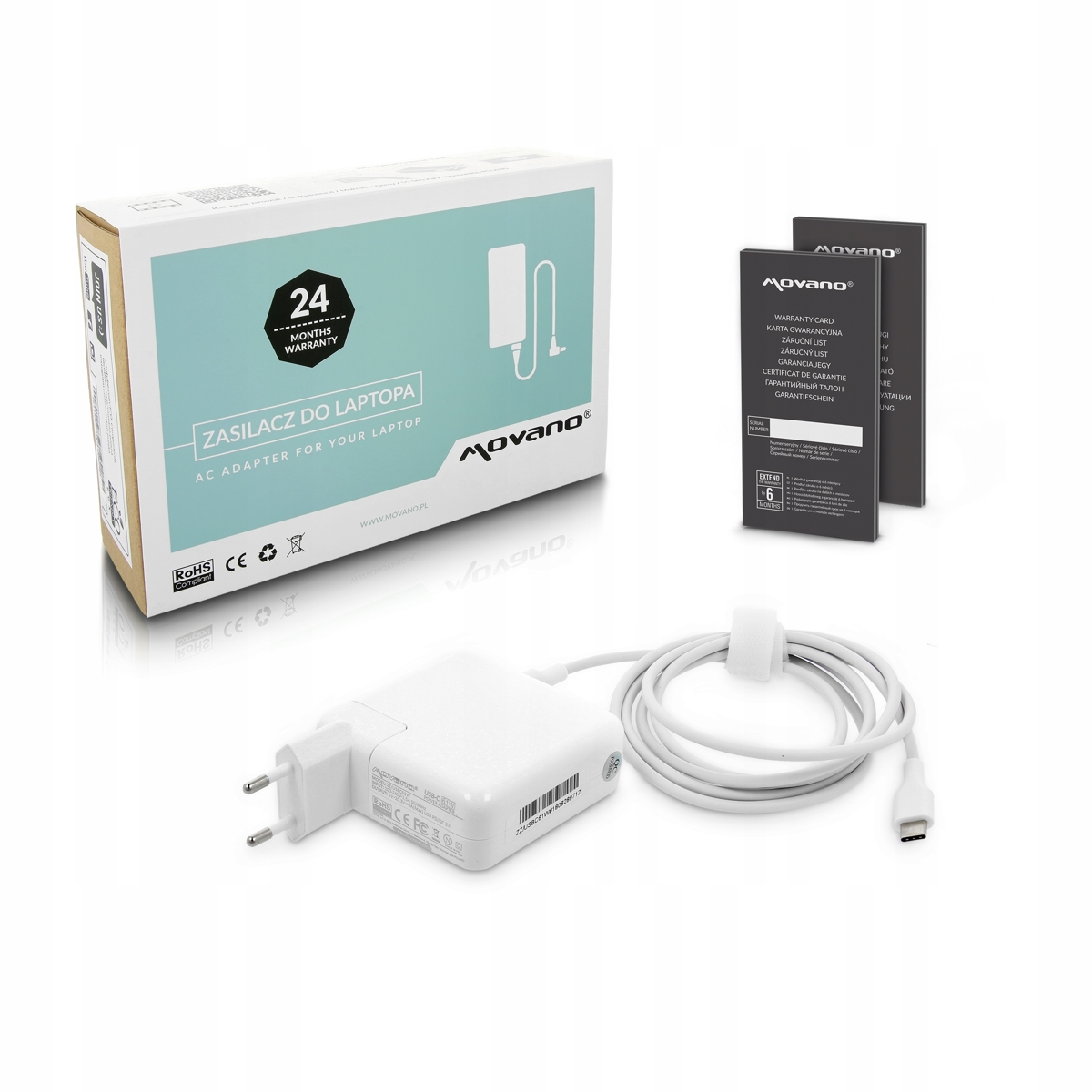 

Nowy Zasilacz Movano 96W Usb-c