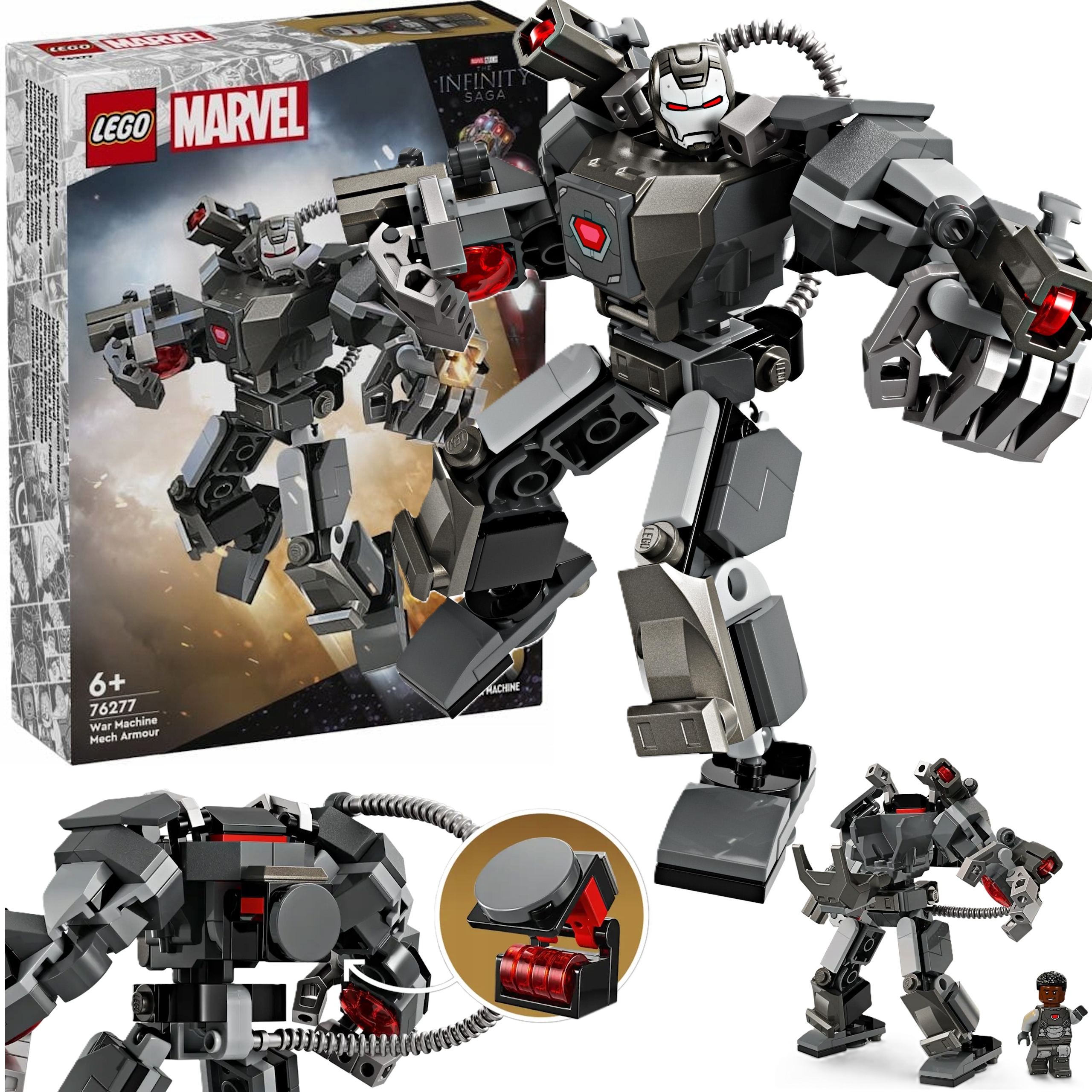Klocki Lego 76277 Marvel Avengers Mech War Machine Mechaniczna Zbroja