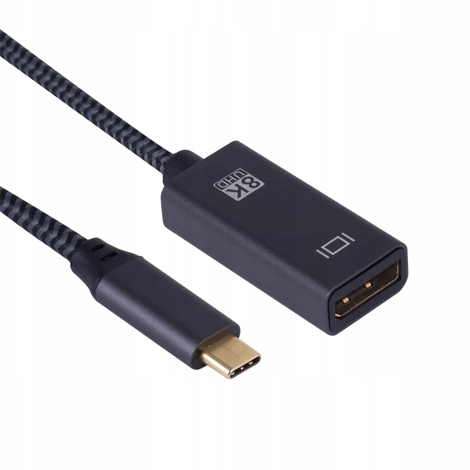 ADAPTER KABEL PRZEWÓD DISPLAYPORT USB-C THUNDERBOLT MACBOOK PLECIONKA 8K 4K Zastosowanie Video