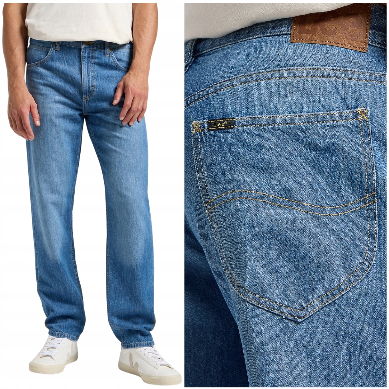 Lee Oscar Anchore volné zúžené džínové kalhoty bez streče W33 L32