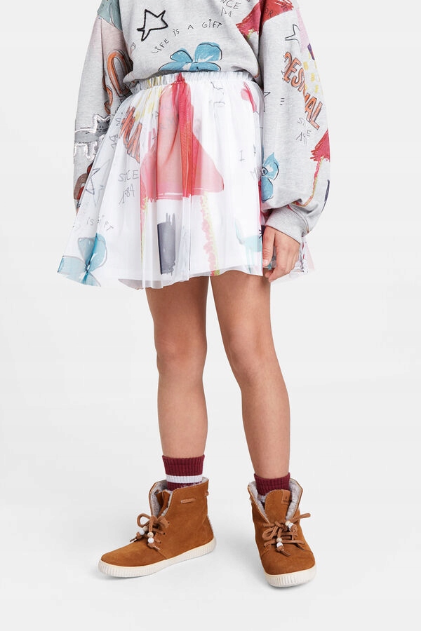 DESIGUAL TIULOWA SPÓDNICA PRINT (7-8L)