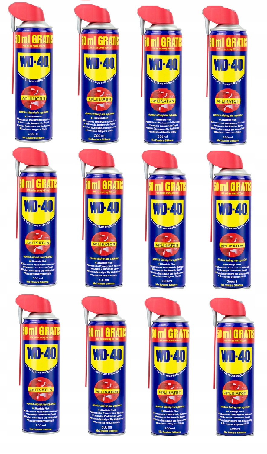 WD - 40 МНОГОФУНКЦИОНАЛЬНЫЙ АППЛИКАТОР 12X 500 МЛ