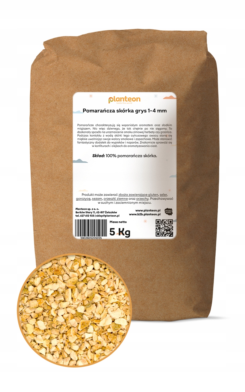 Levně Pomeranč slupka drcené 1-4 mm 5 kg