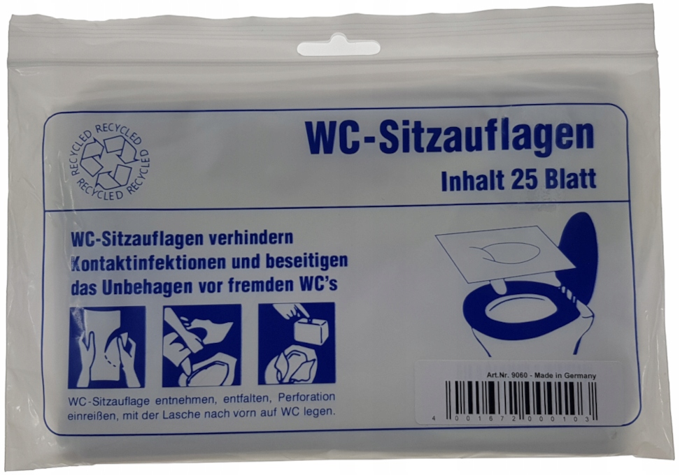 WC WKŁAD PAPIER NAKŁADKA DO TOALET 25 szt.