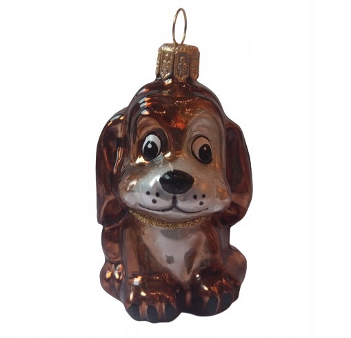 BOMBKI CHOINKOWE SZKLANE Piesek 8cm