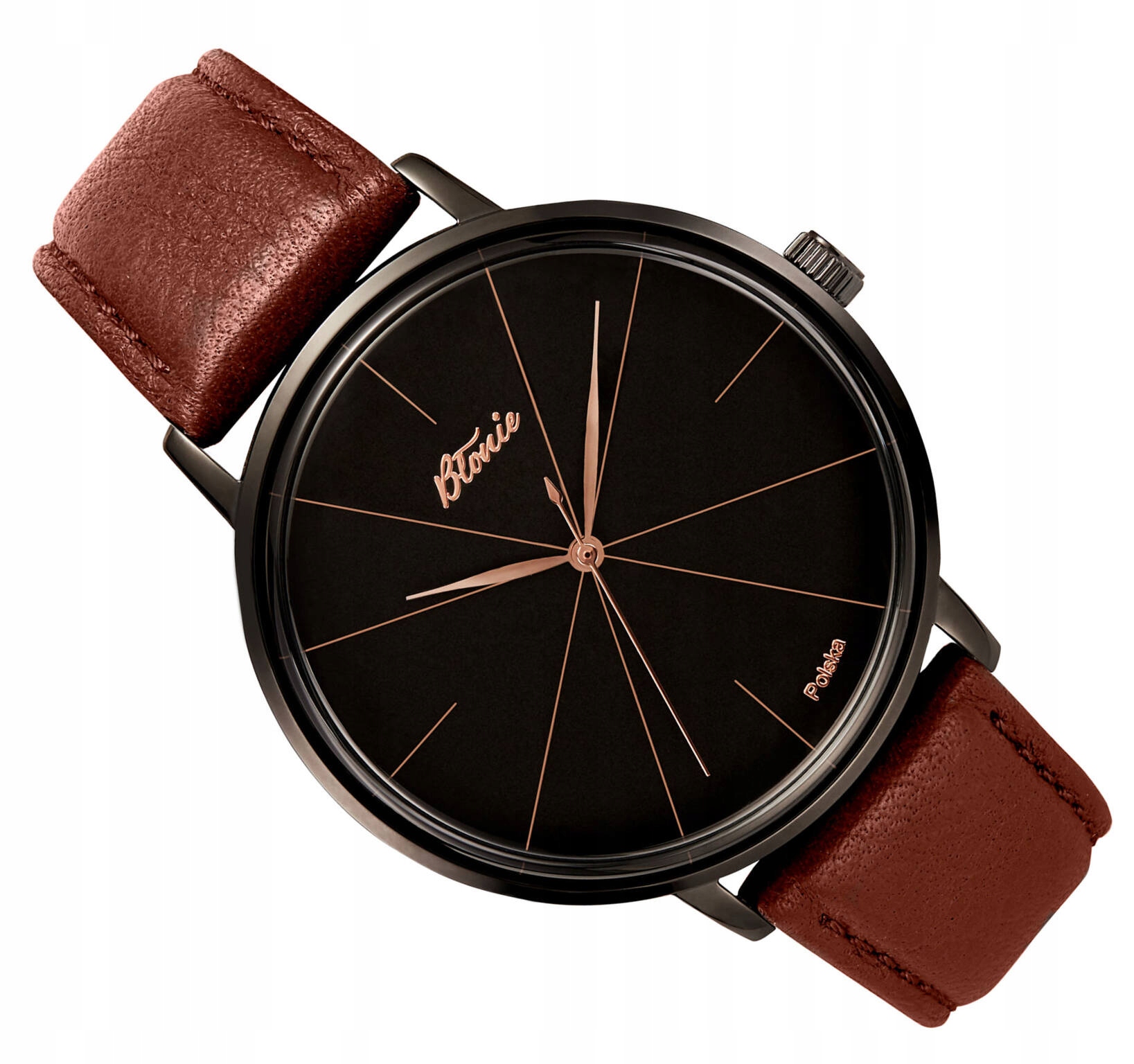 Pánské Klasické Elegantní Polský Hodinky Błonie Zodiac Karamel