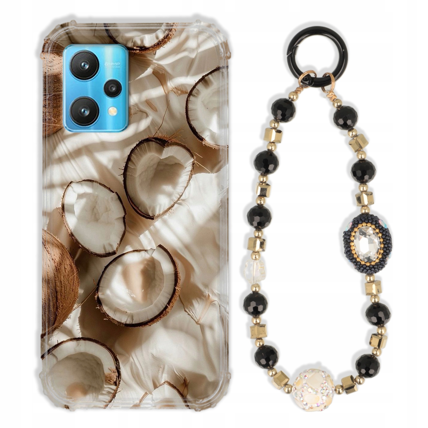 Puzdro Pre Realme 9 Pro Case Antishock Zirkóny Čierno Zlaté|odolné|silné