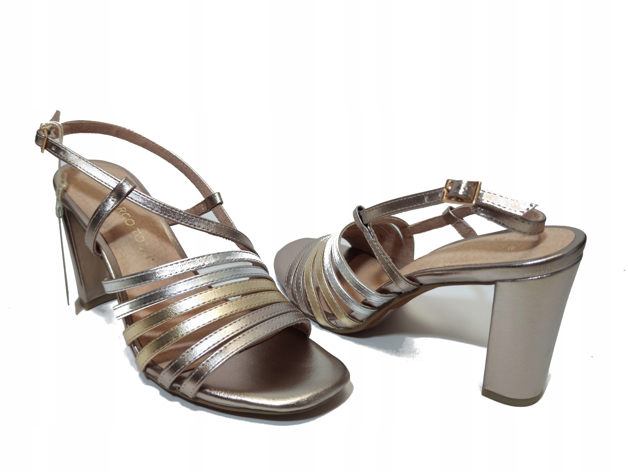 sandály Styl Marco Tozzi na podpatku 28324 růžové, velikost 37