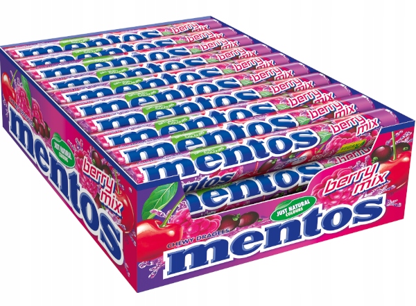 Levně Bonbóny Mentos Berry MIX Mentos 1500 g