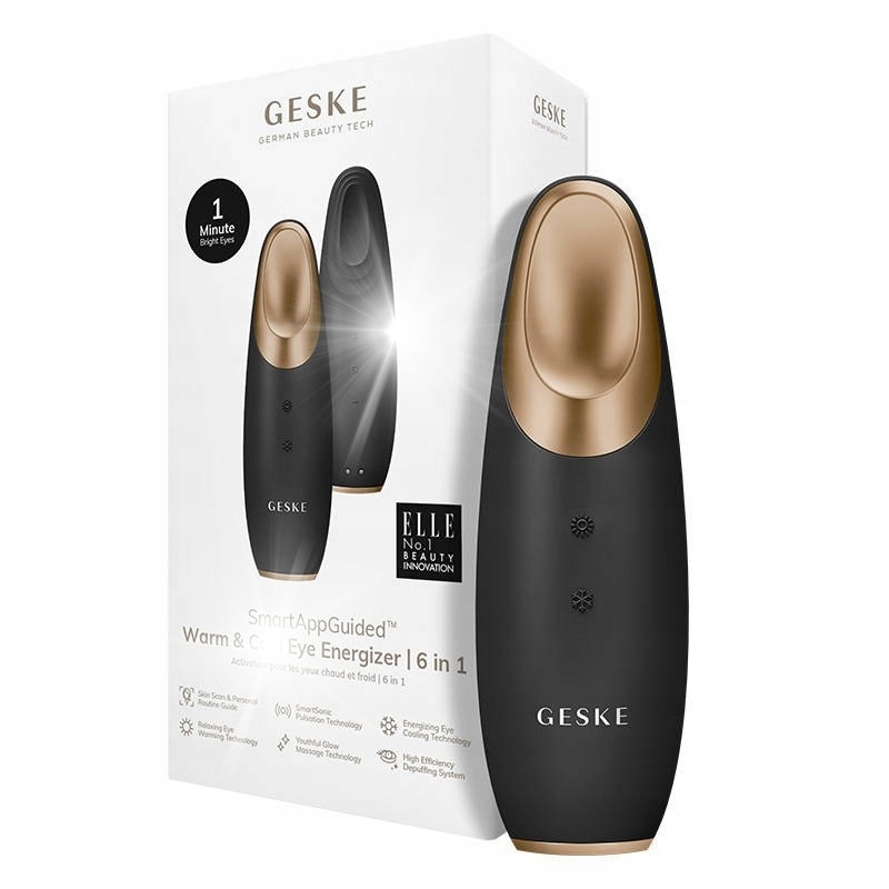 Geske Elektrický Masér na Oči Cool & Warm 6v1 s Aplikací Beauty