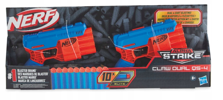 PISTOLET A FLECHETTES NERF ALPHA STRIKE CLAW QS-4 + 4 FLECHETTES