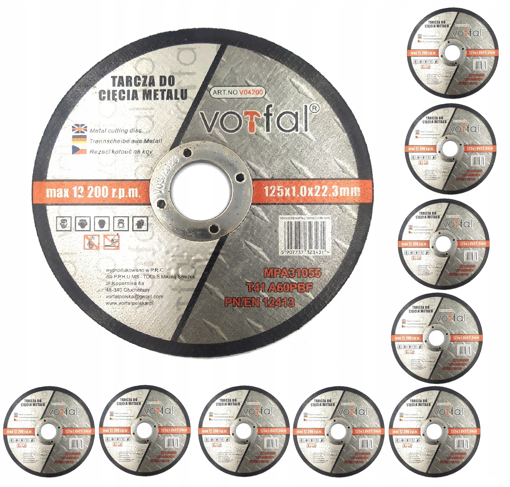 

Tarcza Do Cięcia Metalu 125 x 1 Tarcze Diax 10 Szt