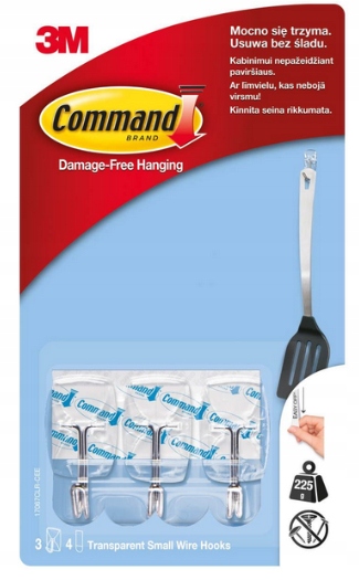 

Haczyki Samoprzylepne do wieszania Command 3 szt.