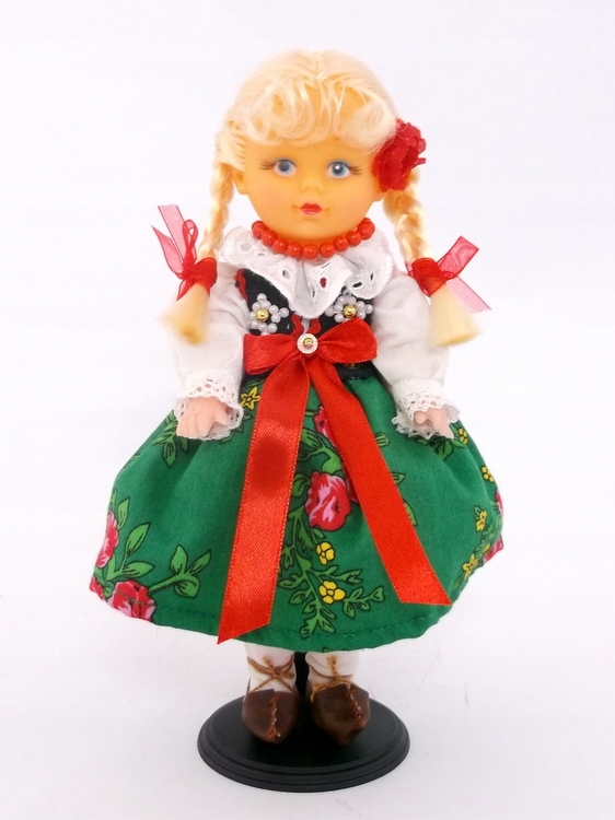 Polsko Panenka V Lidovém Kroji Horalka, 22CM.