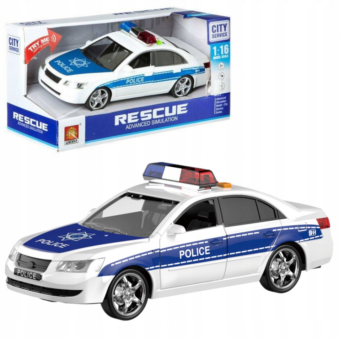 

Samochód Policyjny Policja Dźwięki Światła 1:16