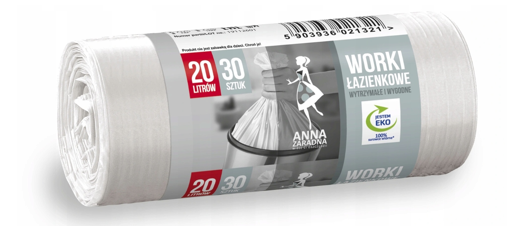 

Worki na śmieci łazienkowe Anna Zaradna 20l 30 szt