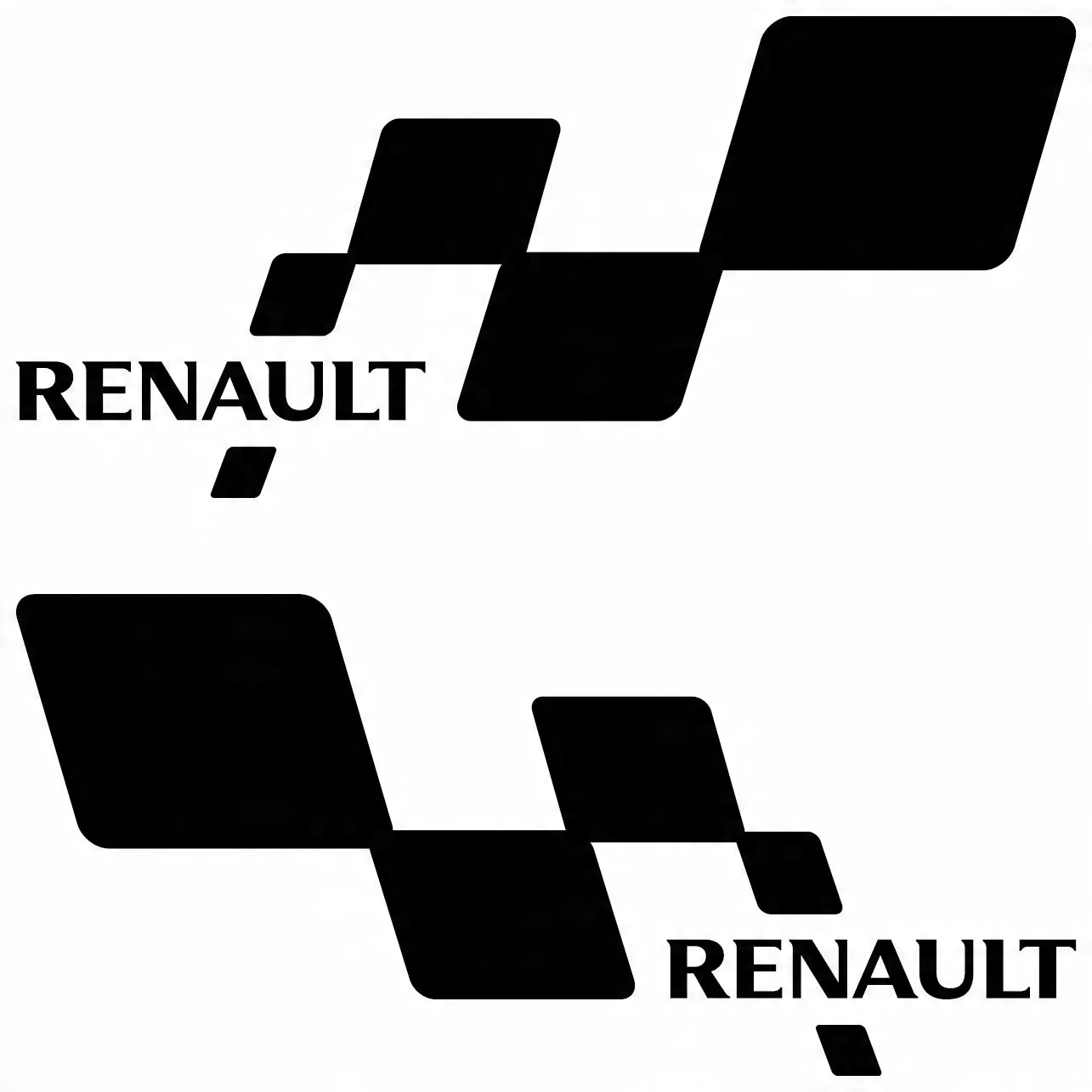 

Naklejki Renault szachownica 45cm Różne 2sz