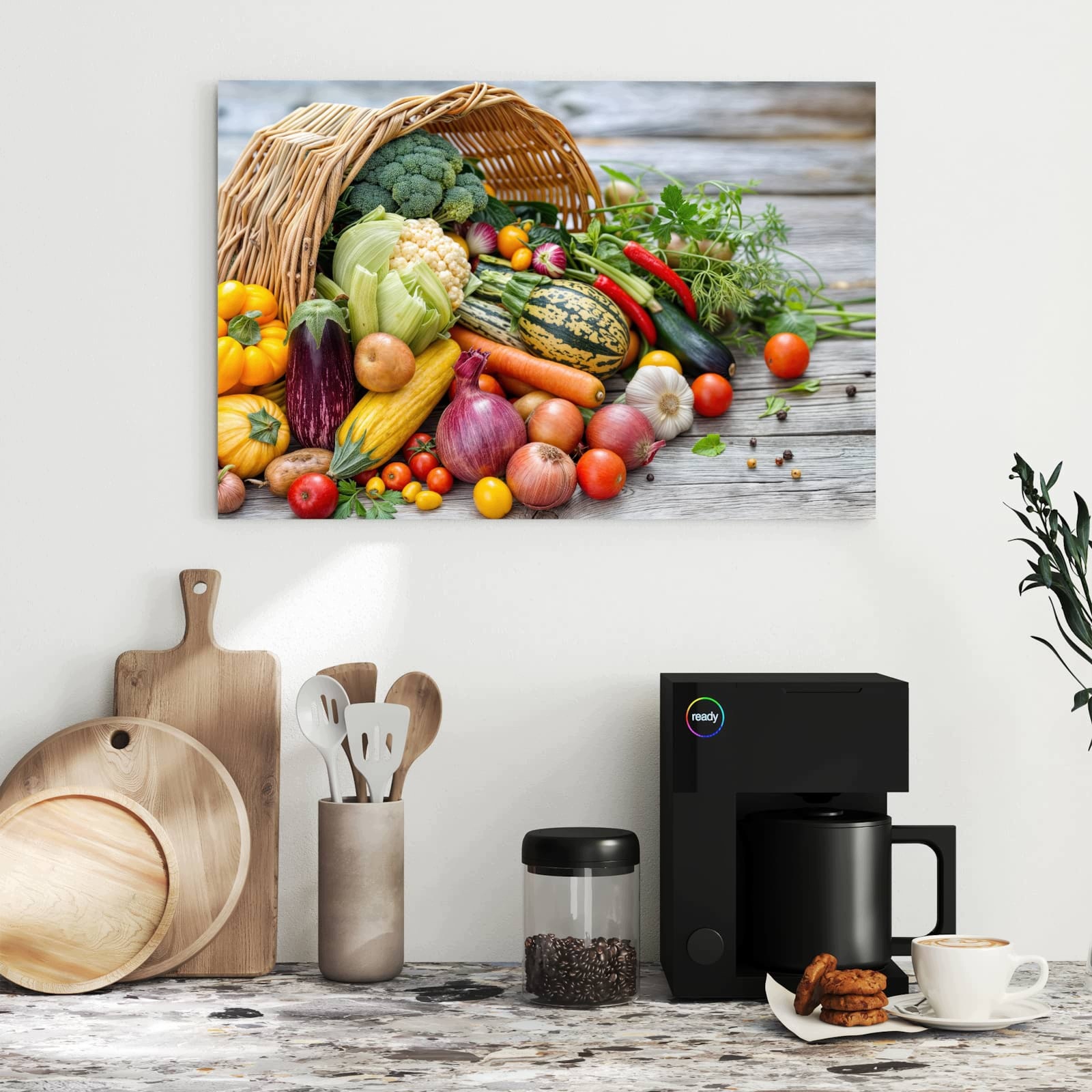 Magnetická tabule Košík sklizňový Zelenina 60 × 40 cm
