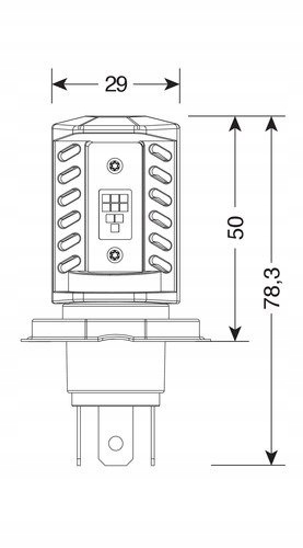 LAMPA Zarowka H4 Halo Led Pro Bike 2 15W 57749 Part manufacturer other