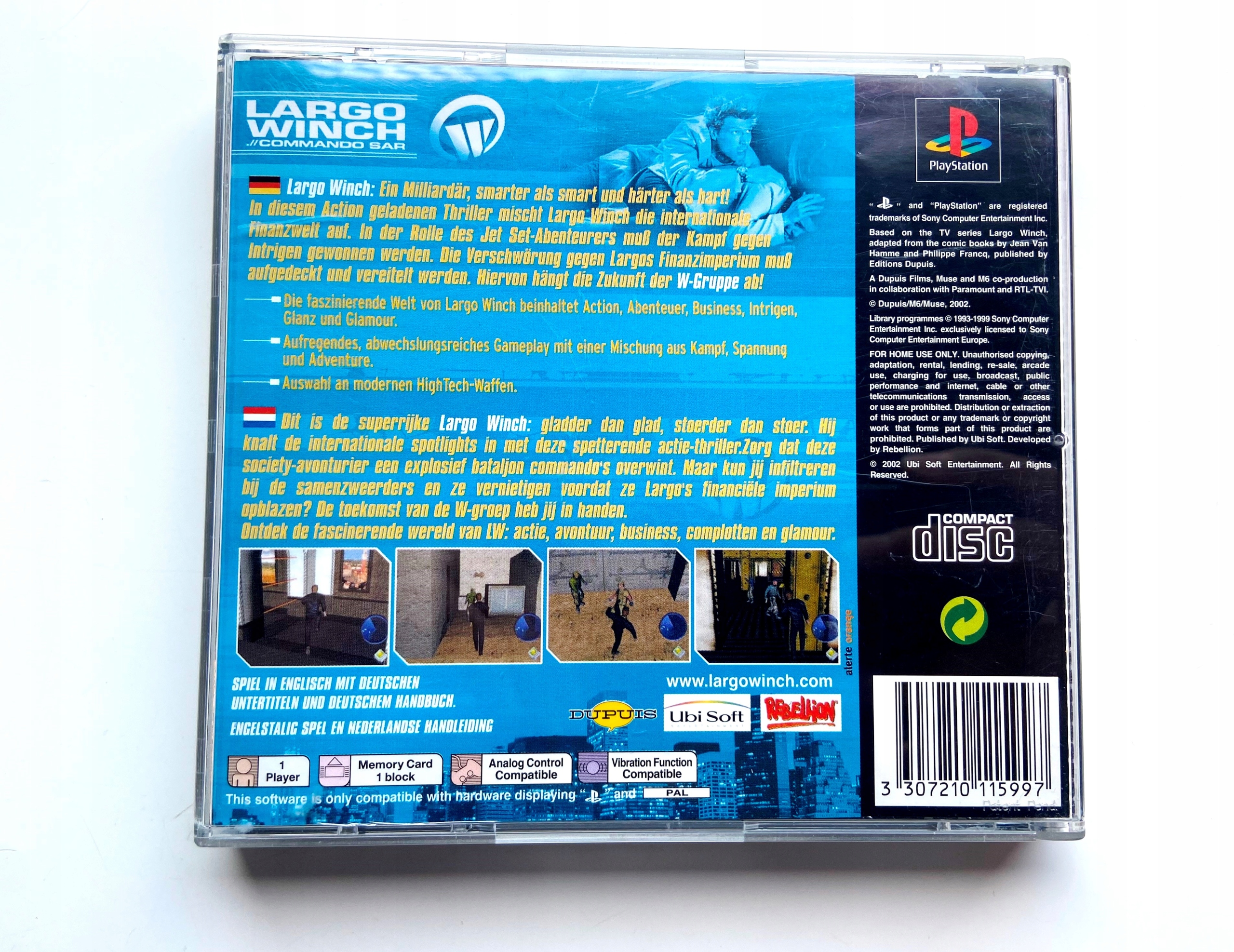 *** LARGO WINCH COMMANDO PSX PSONE PLAYSTATION *** Platforma Sony PlayStation (PSX)