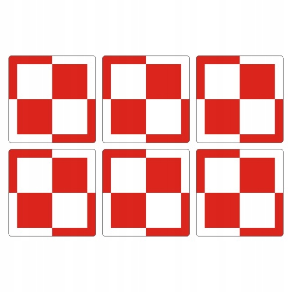 Naklejki Szachownica Lotnicza Polska 3 cm