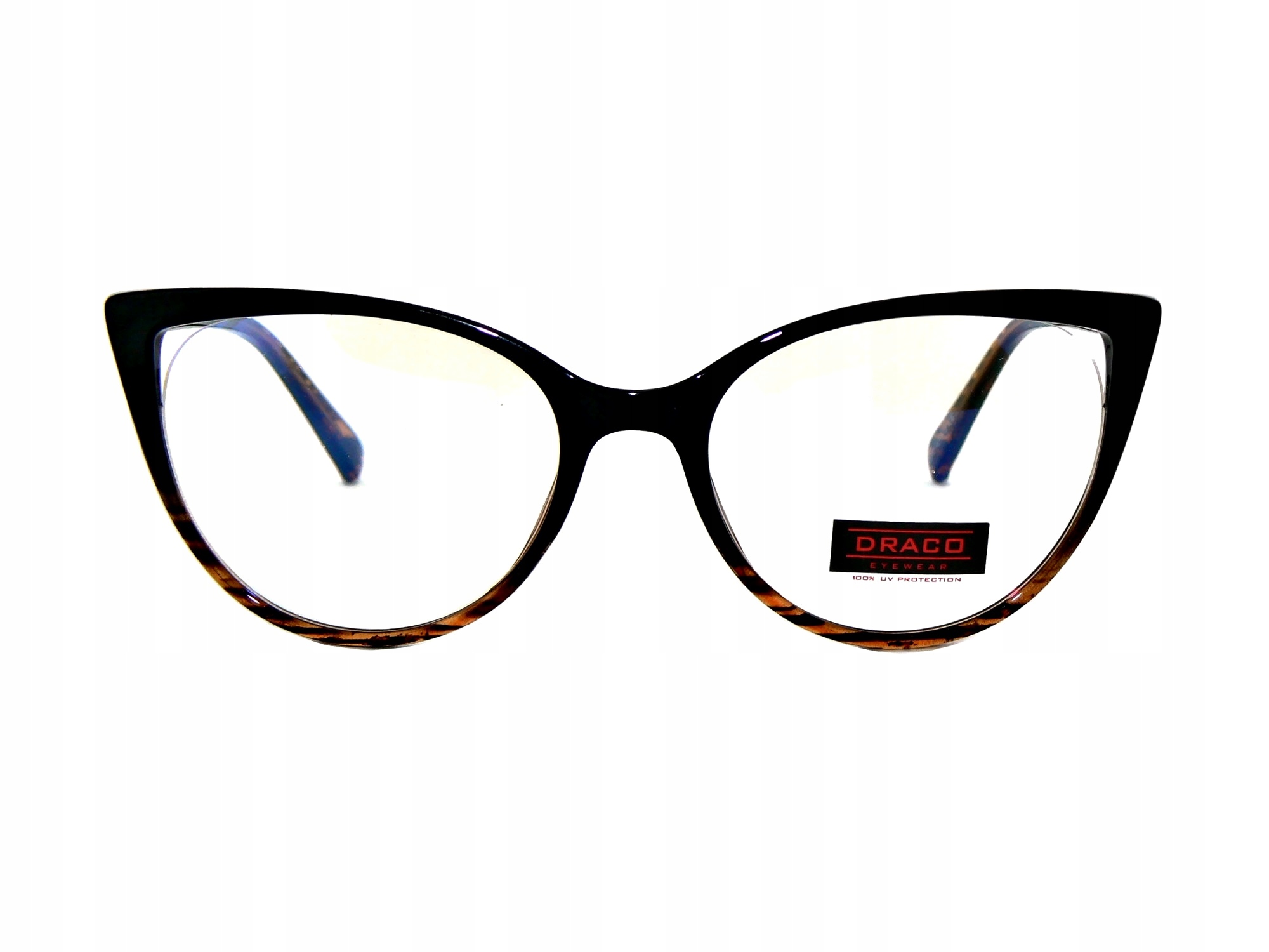 DAMSKIE OKULARY ZERÓWKI ANTYREFLEKSYJNE Z ETUI Marka Draco