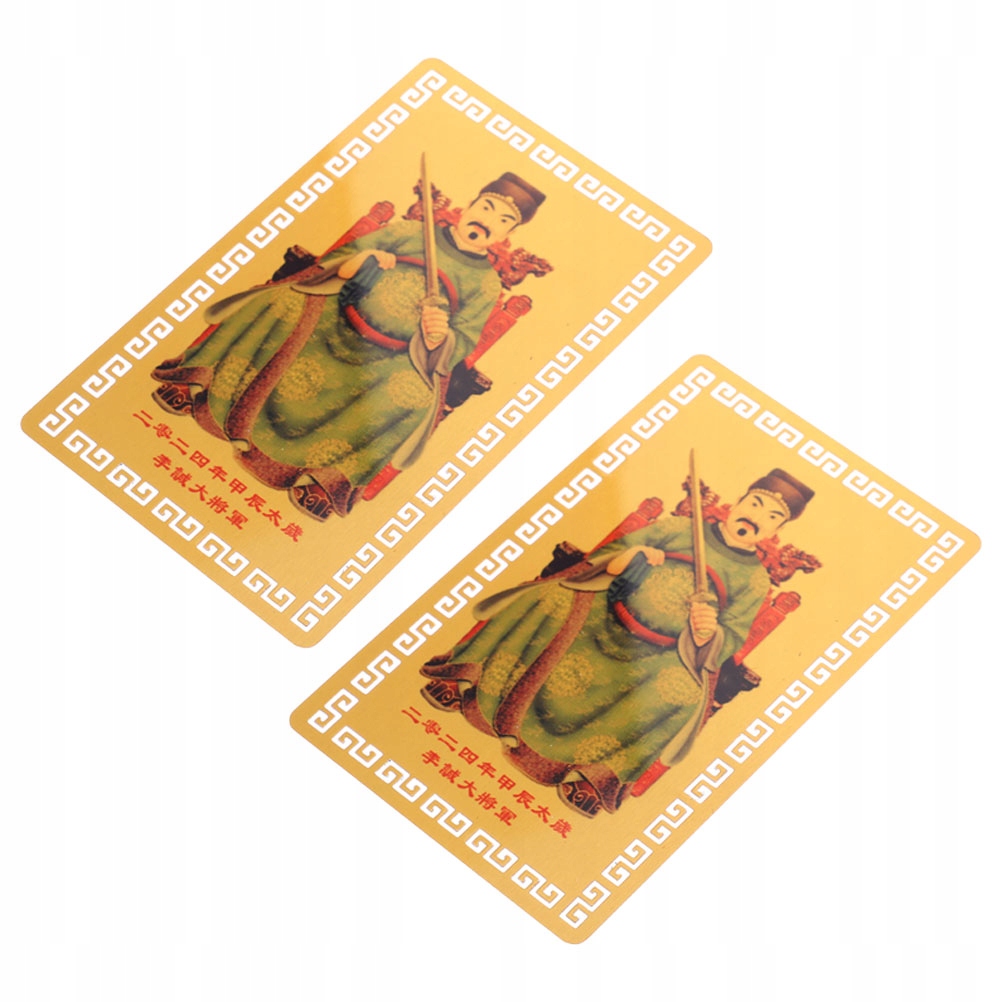 2 SZTUK CHIŃSKICH KART TAI SUI AMULET TAI SUI SZCZĘŚCIA Marka bez marki
