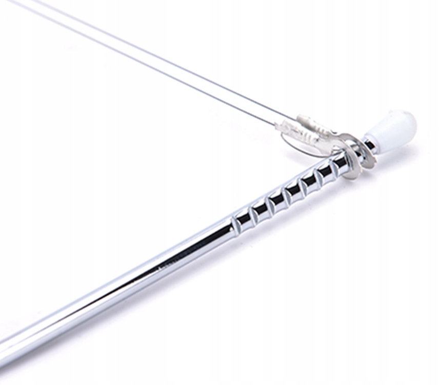 NÓŻ STRUNOWY DO CIĘCIA BISZKOPTU CIASTA DUŻY Kolor dominujący srebrny