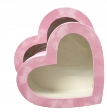 FLOWER BOX SERCE Pudełko Welur PREZENT M