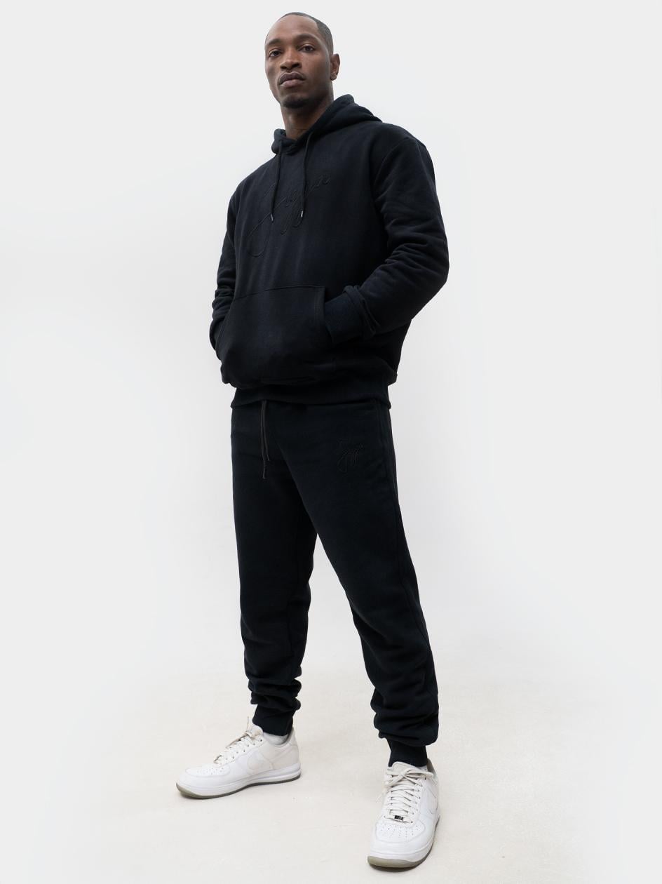 Tepláková Souprava S Kapucí Pánský Černý Jigga Wear Small Written Tag XXL