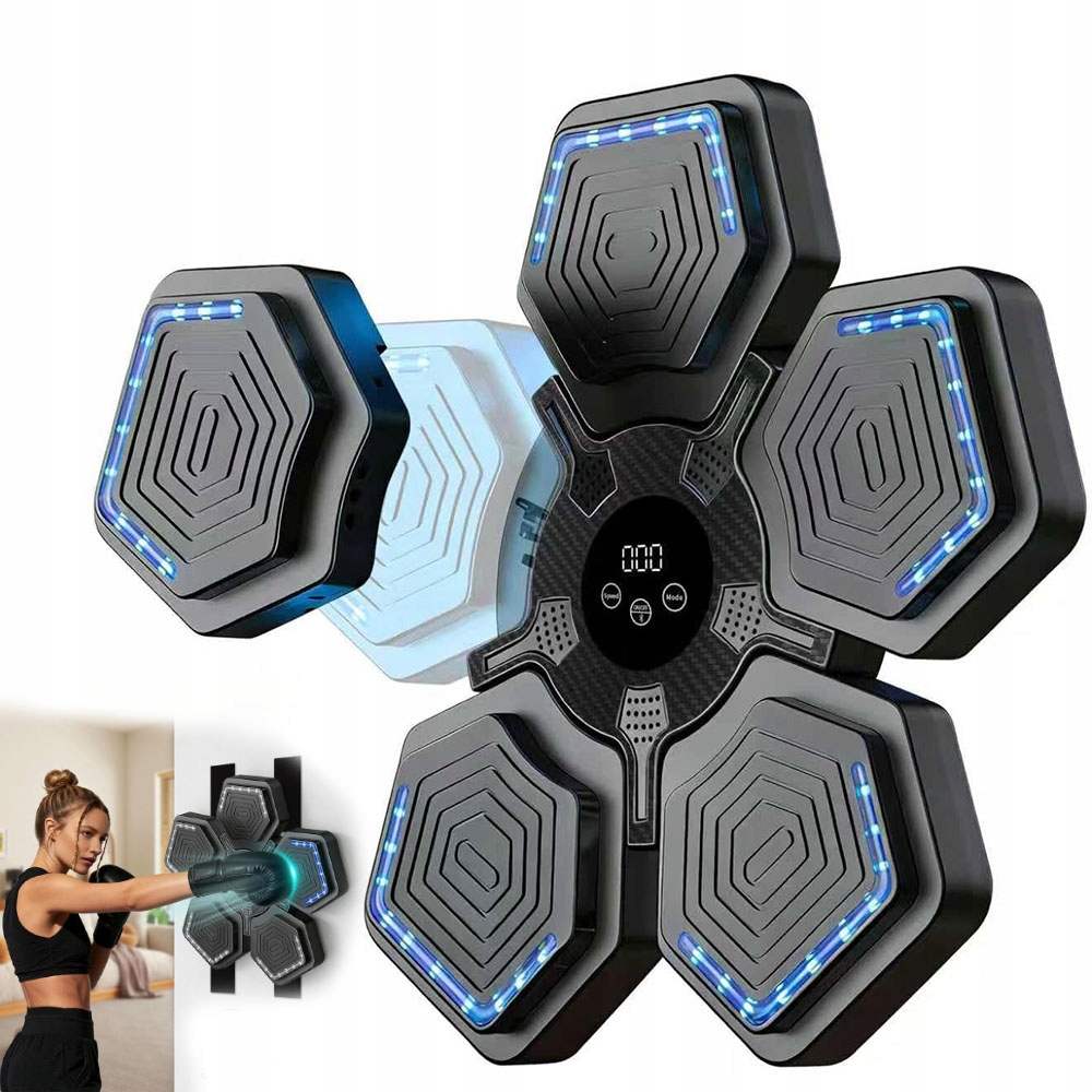Elektroniczna Tarcza Bokserska Ściana Bluetooth Led 15 Prędkości 3 Tryby