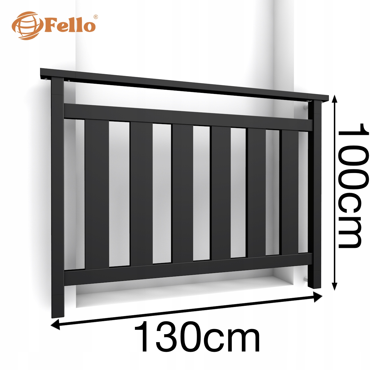 Prestige Francúzsky balkón 130 cm Balustrada Ral