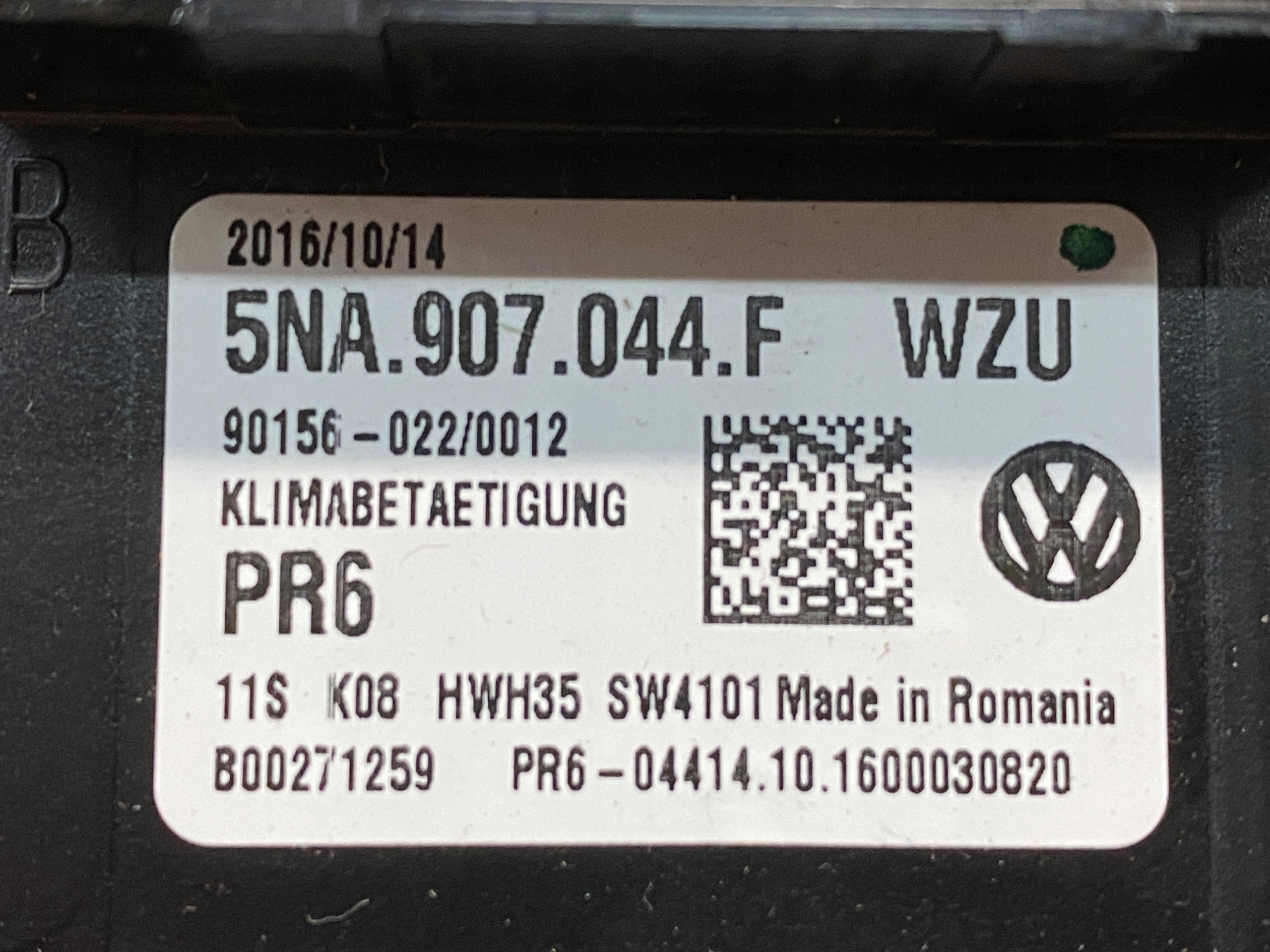 VW TIGUAN 5NA Unite commande clima 5NB907044F