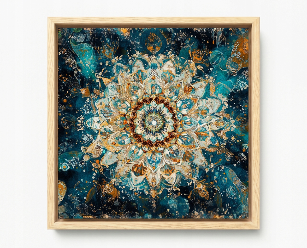 Obraz Rám Americký Box Grafika Mandala Harmonie Meditace Zen Boho 40x40