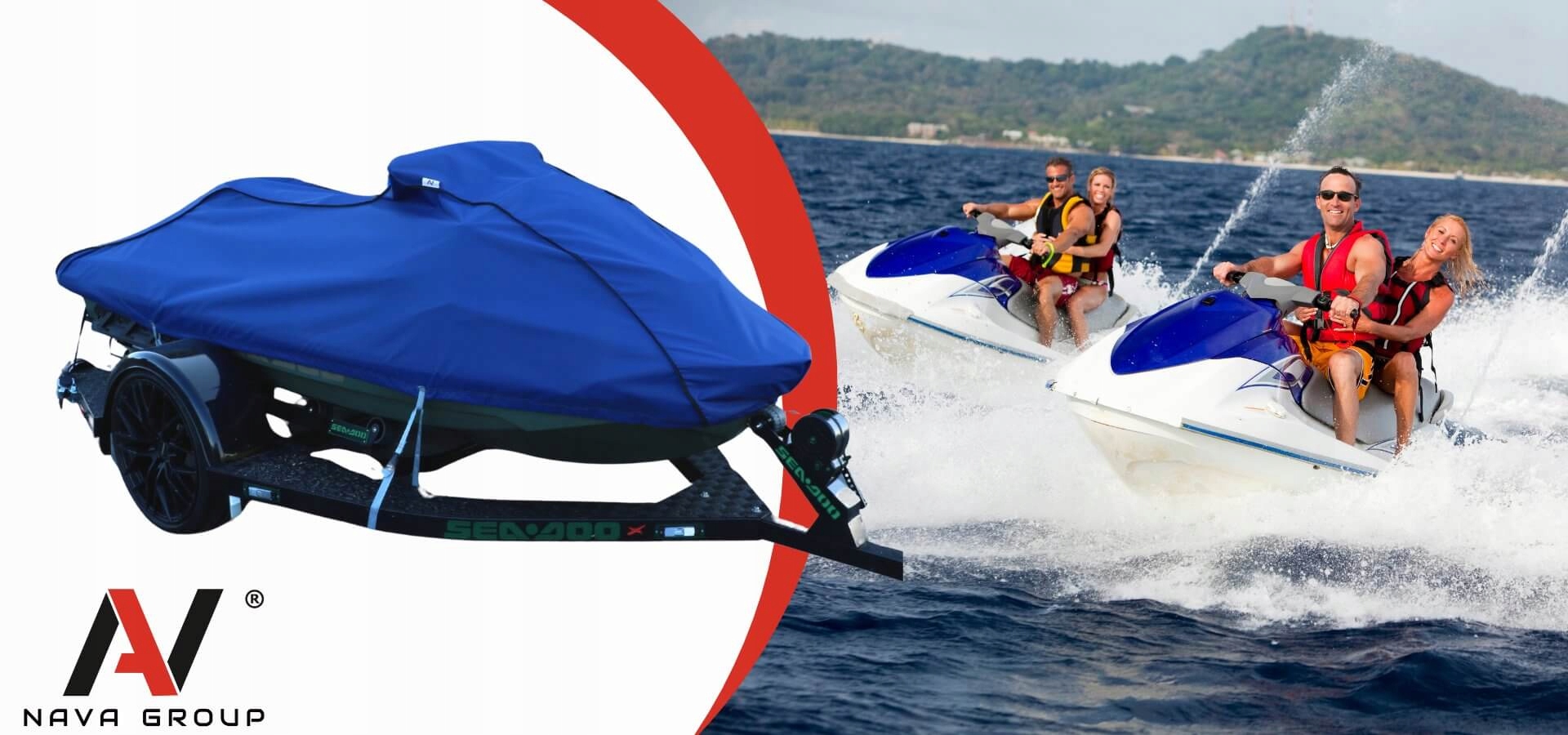 Pokrowiec na skuter wodny do transportu 320-340cm Długość 345 cm