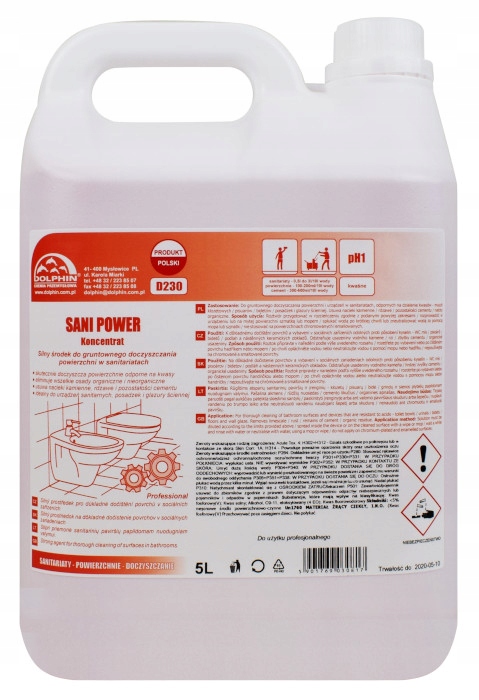 

Dolphin Sani Power 5l Gruntowne doczyszczanie Wc