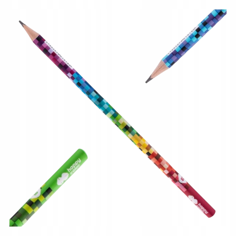 Ołówek szkolny 2B trójkątny PIXI Happy Color dla dzieci do szkoły 1 sztuka