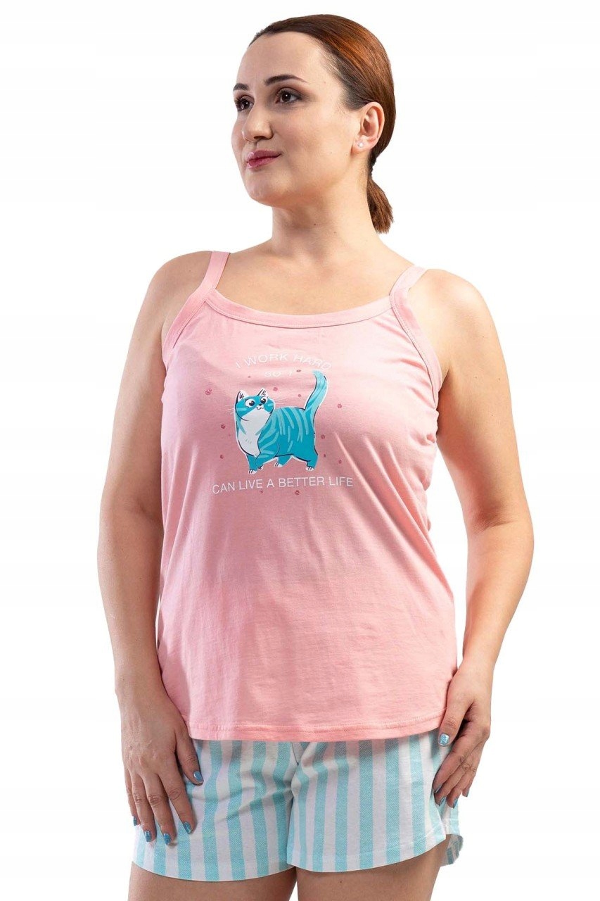 

Piżama Damska Vienetta bawełna +Size 4XL ramiączka